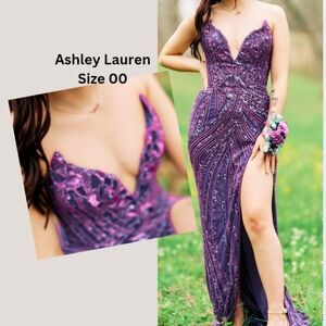 Ashley Lauren Purple Prom Dress